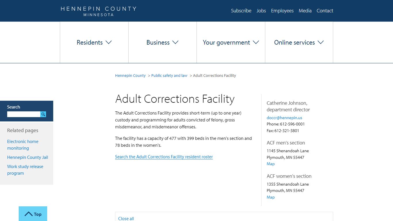 Adult Corrections Facility | Hennepin County