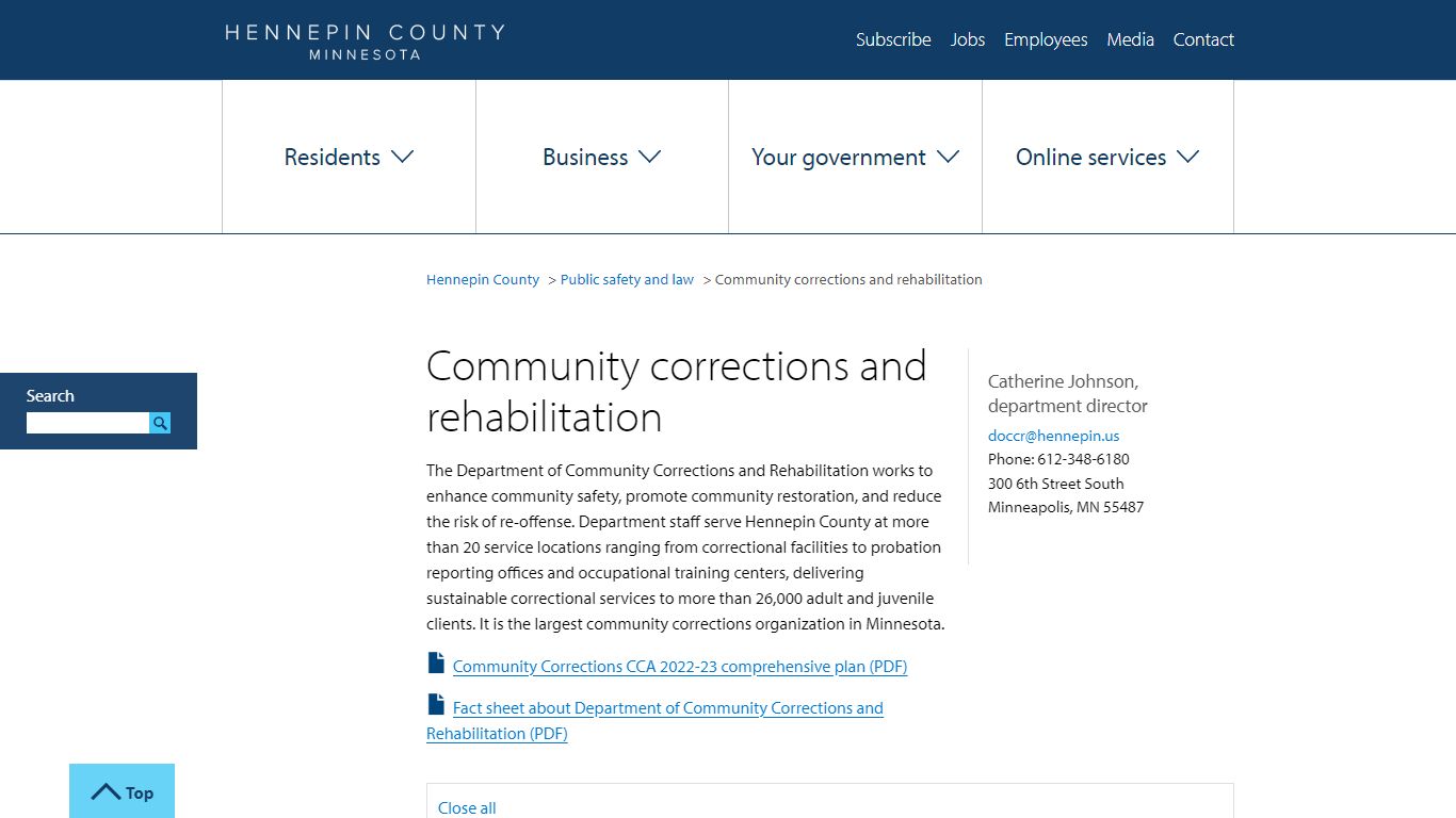 Community corrections and rehabilitation | Hennepin County